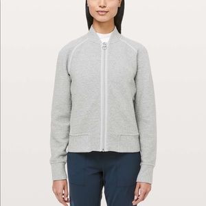 lululemon grey bomber cotton jacket